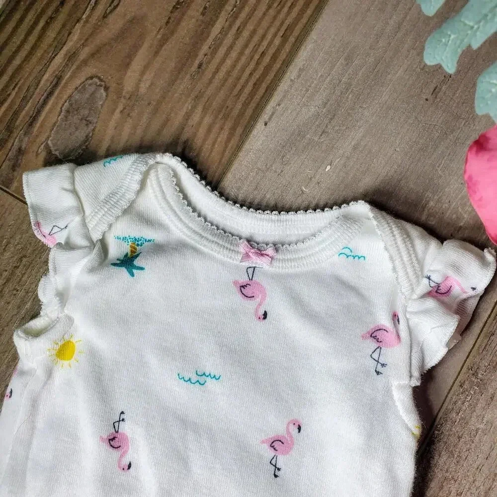 Carter's Baby Girl NB Newborn Bodysuit Top Bundle